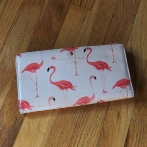 Kate Spade Watercolor Flamingo Stacy Wallet